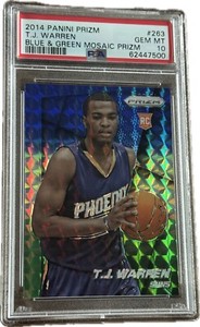2014-15 Panini Prizm Tj Warren Blue Green Mosaic Psa 10 Rookie Rc #263