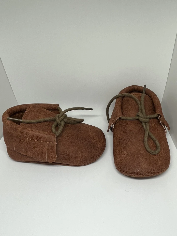 Mocasines de bebé “bebé” de cuero tostado talla 6-12 meses Foto 4 de 4