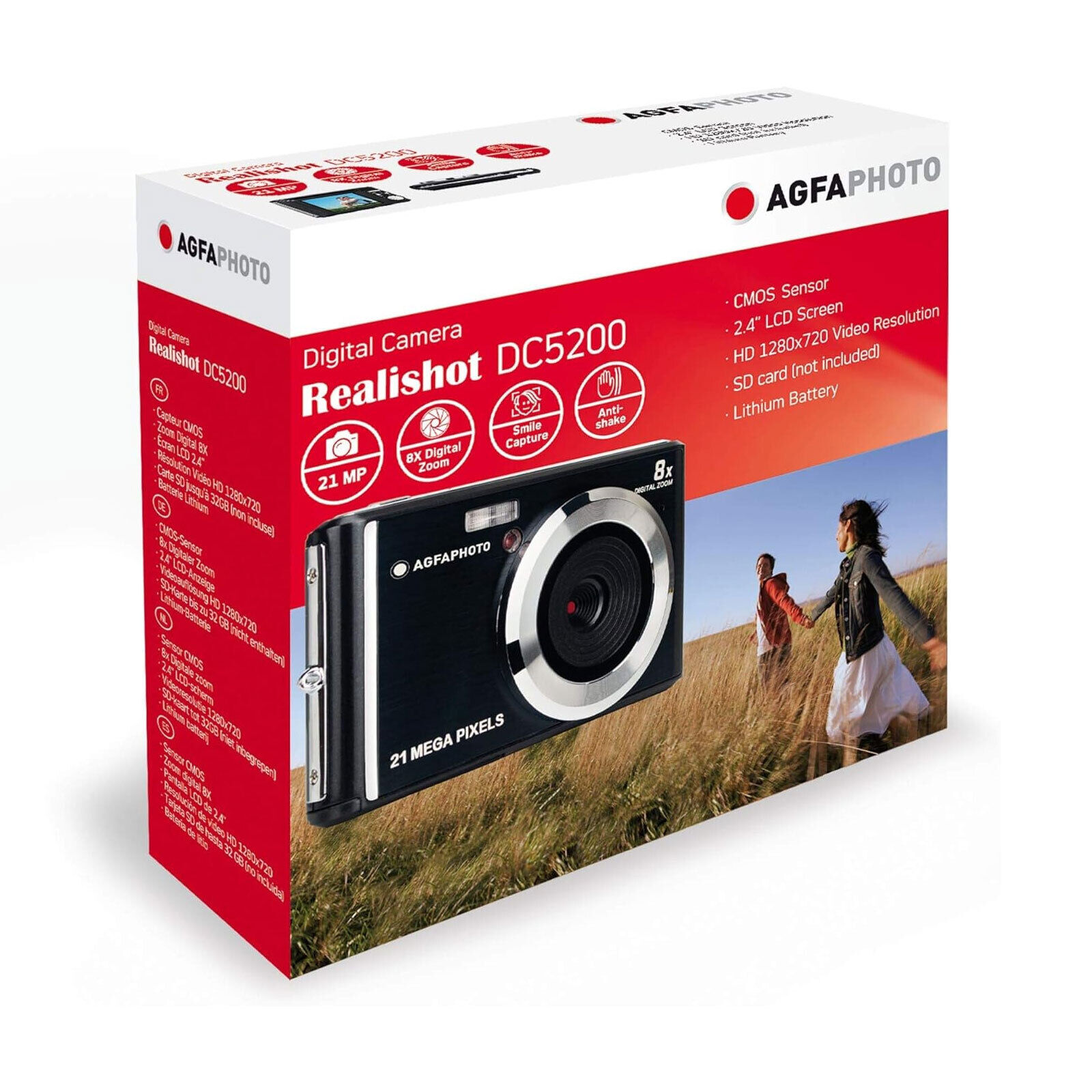 Agfa DC5200 Kompakte Digitalkamera 21MP CMOS-Sensor 8x Digitaler Zoom