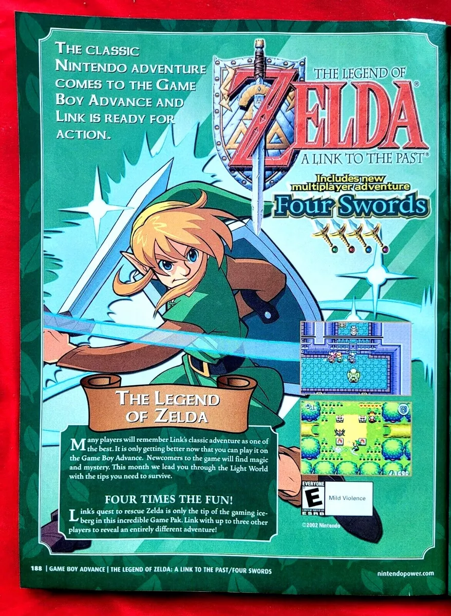 2002 Zelda A Link to the Past/Four Swords GBA Print Ad/Poster Official  Promo Art