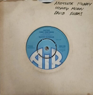 David Dundas-Another Funny Honeymoon Vinyl 7'' Single.1977 Air Records CHS 2136.