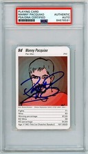 Manny Pacquiao FIRMADO Juego Tarjeta PSA Losa PACMAN Filipinas Autografiado