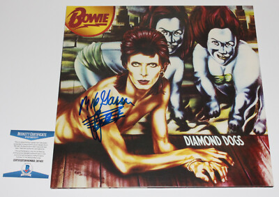 MIKE GARSON SIGNED DAVID BOWIE 'DIAMOND DOGS' ALBUM VINYL RECORD
