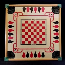 Vintage 1972-1981 Carrom Board By Merdel Game Co MI Plastic Corners 26 x 26