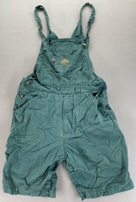 Vintage Original Bugle Boy Classic Overalls Shorts HY1 Blue Suspenders Retro