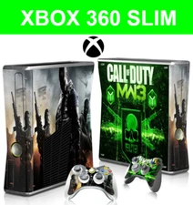 Xbox 360 Slim COD Decal Sticker Skin Wrap Vinyl + Controller