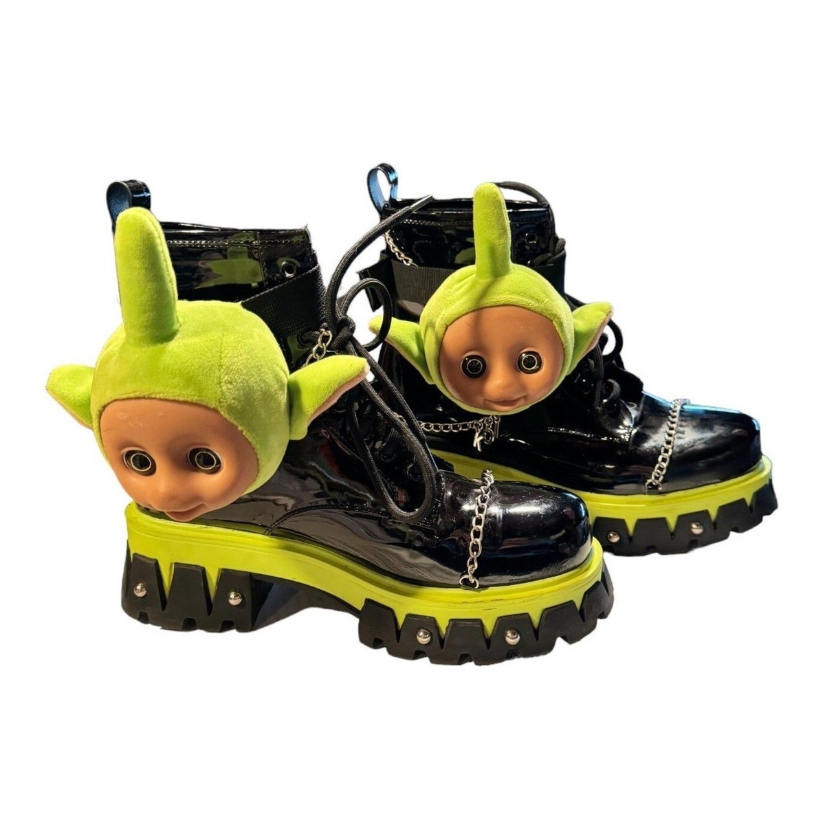 KOI Women Black Patent Leather Streetwear Boots Dipsy KOI Women Black Patent Leather Streetwear Boots Dipsy