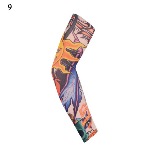 1 Pc Unisex Fake Temporary Tattoo Sleeves Arm Stockings Sun Protection Sleeves ╲ - Imagen 21 de 32