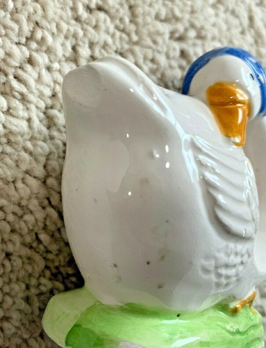 8 Vintage Ceramic Geese NAPKIN RINGS Farmhouse Table Setting Duck Spring Easter - Picture 9 of 9