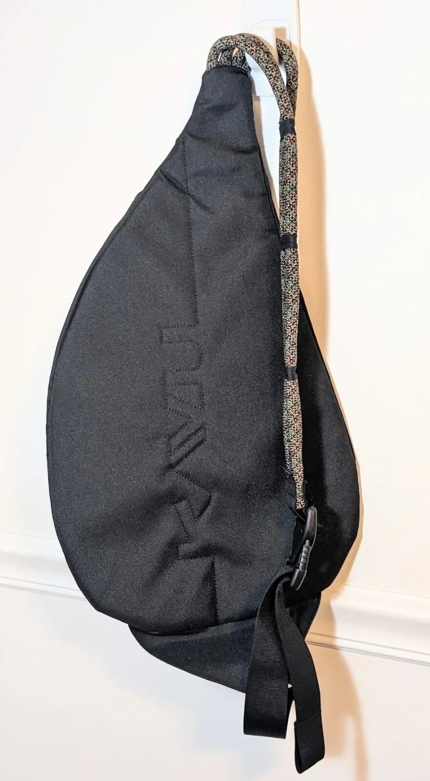 KAVU Original Rope Sling Bag Black Crossbody Backpack Gem