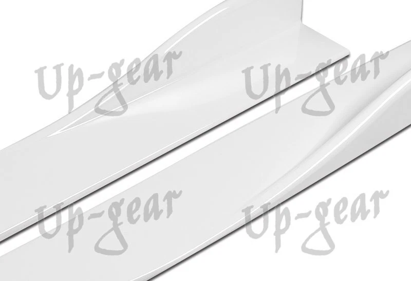 Falda lateral blanca pintada universal balancín divisores difusor labio 86" x 4" 6 piezas Foto 3 de 4