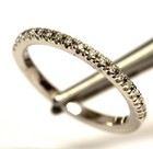 New 14k white gold .19ct SI2 H diamond wedding band ring 2.3g estate vintage — photo 5
