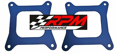 2-Pack Blue Viton Non-Stick Carburetor Base Gaskets For Holley 4150/4160 Open Flange