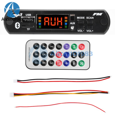 DC5V/12V Car MP3 Player Decoder Board WMA TF FM Radio Bluetooth Audio Module DIY
