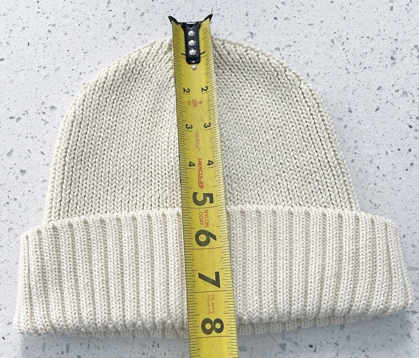 Gorro tejido plegable de moda Adidas blanco/crema claro para mujer talla única Foto 2 de 4