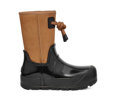 UGG Raincloud Toggle Black Chestnut Womens Rain Snow Boots - Main Image