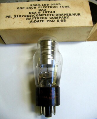 Raytheon   0A3   Voltage   Regulator   Power  Tube  Tubes  NOS