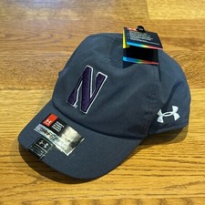 NEW Under Armour UA Northwestern University Baseball Hat Grey Purple Logo Women