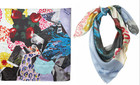 MICHAEL VAN DER HAM pour Topshop ART MODERNE POP ART GRANDE ÉCHARPE EN SOIE IMPRIMÉE NEUVE