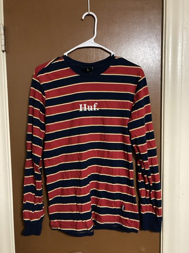 huf red striped shirt