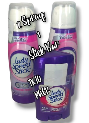 LADY SPEED STICK SPRAY DESODORANTE POWDER FRESH&FLORAL FRESH DEODORANT MINIS DEO