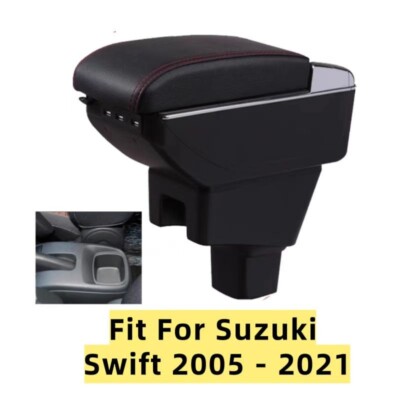 Raised Armrest Storage Box For Suzuki Swift 2005 - 2021 Center Central Consoles