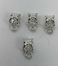 100 Silver Bails Connectors for Charms/Pendants/Beads 8 Box 101