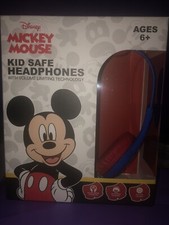 Disney Mickey Kid Safe Headphones Age 6  Built-In Volume Limiter Controls 