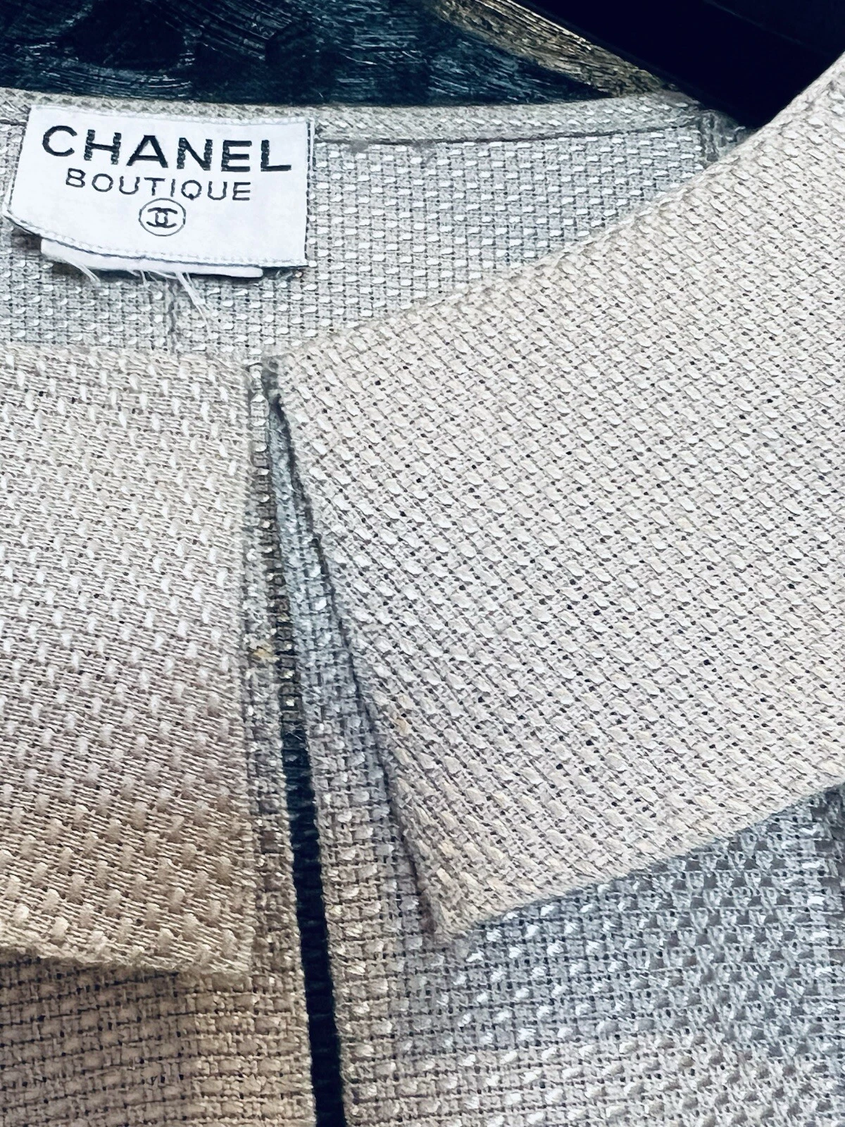 CHANEL Boutique Camicia Giacca Leggera Donna Logo CC Taglia 42 8