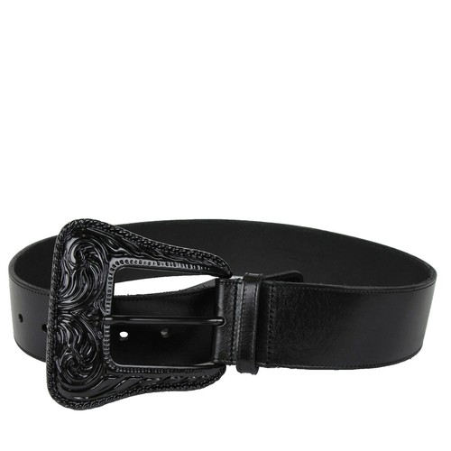 Wolverine Size 34 Black Leather Belt - New with Tags - Pewter