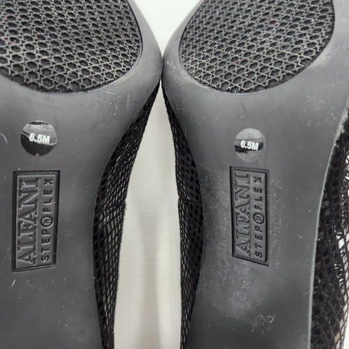 Alfani Jeules donna ecopelle nero serpente liscio elegante slip on tacco 6,5M - Foto 8 di 8