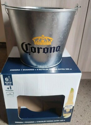 Corona Extra Bier Eimer Metalleimer Konvolut Beer Flaschenöffner Bar Neu OVP Rum
