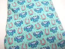 Vineyard Vines Cute Horseshoe Crab Blue Pink Silk Tie Made in USA 3.5"