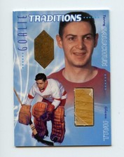 01-02 BAP Memorabilia Goalie Traditions Terry Sawchuk Glenn Hall Pad Stick Wings
