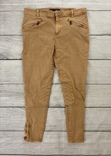 RALPH LAUREN SPORT Women Sz 32 Tan Knee Patch Horse Riding Jodhpurs Breeches VTG