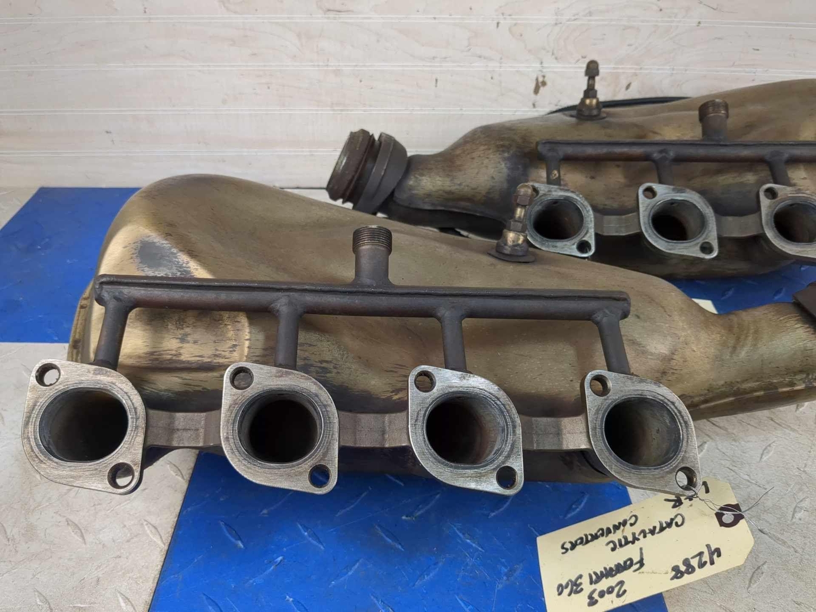 2003 Ferrari 360 OEM Left & Right Exhaust Manifolds w/ Sensors 19k Miles