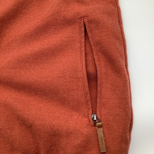 Obermeyer Mens Long Sleeve Full Zip Wool Blend Hoodie Jacket Orange Size XL - Picture 8 of 13