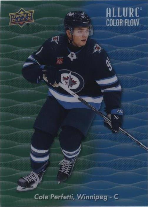 2023-24 Upper Deck Allure - Color Flow Cole Perfetti #CF-13 Green Blue ...