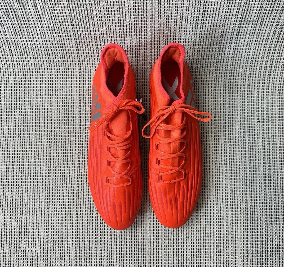 NEW Adidas TechFit X Mens Size 13 Neon Orange Soccer Cleats Shoes