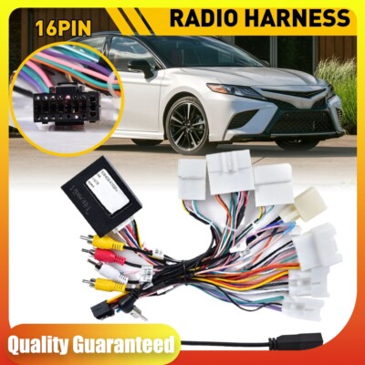 16PIN Radio Stereo Car Wire Harness Cable Adapter w/Canbus BOX For Toyota Car