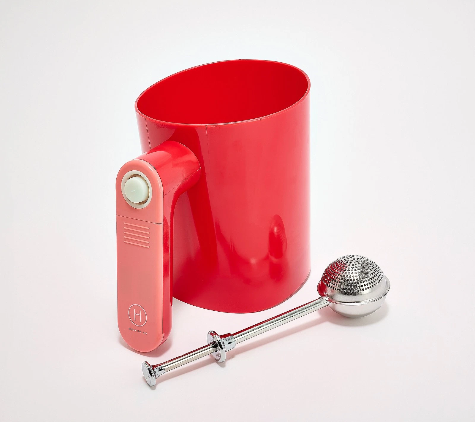 Henning Lee 4-Cup Battery Powered Flour Sifter with Stainless Steel Dusting Wand
