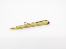 Vintage Mid Century Designer Anson Red Stone Tie Clip Mechanical Pencil 3-3/8" L