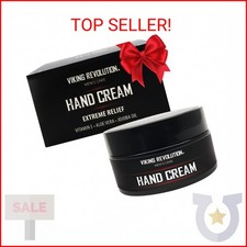 Viking Revolution Men's Hand Cream - Repair Cream for Dry, Cracked Hands - Aloe