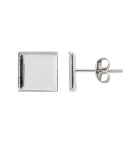 Boucles D'oreilles Argent Flocon De Neige Zircon Cubique 9 Mm - Neuves