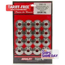 Manley 23654-16, Set of 16 Natural Titanium 10 Deg Titanium Retainer Performance