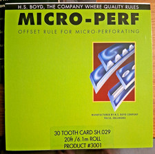 HS BOYD Micro Perf 30 Tooth Paper 3001 20ft / 6.1m Bindery Supplies Preforating
