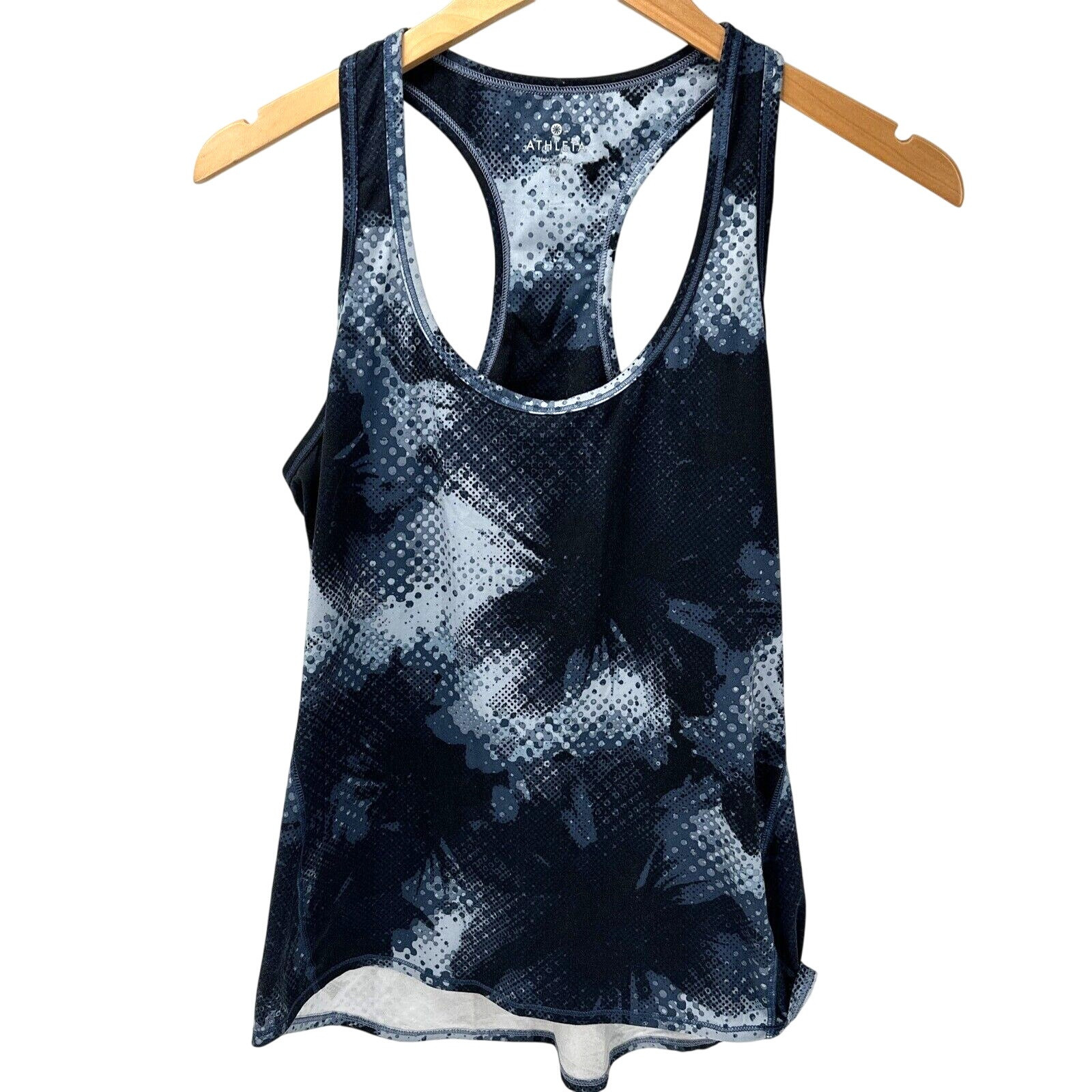 Athleta Tank Womens Medium Racerback Blue Athletic Top Cloudlight Muscle