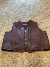 Coronado Leather Mens Brown Bison Leather Ves...
