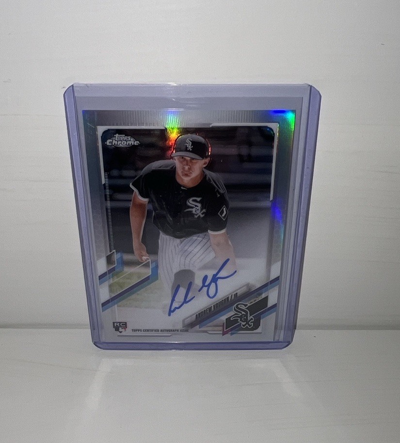 2021 Topps Chrome Andrew Vaughn RC Rookie Refractor Auto /499 #RA-AVA Brewers