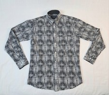 Lloyd Attree & Smith Mens Graphic Op Art Cotton Tailored Shirt Size 15" Collar